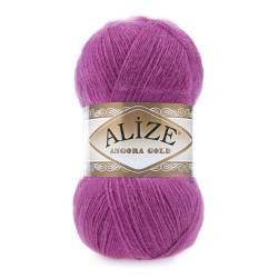 Пряжа Alize Angora Gold 46 Темно-рожевий