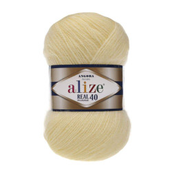 Пряжа Alize Angora Real 40 219-Світло-жовтий