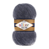 Пряжа Alize Angora Real 40 411-Джинсовий Меланж