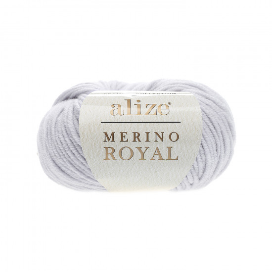 Пряжа Alize Merino Royal 362 Світло-сірий