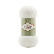 Пряжа Alize Alpaca Royal New 55 Білий