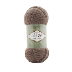 Пряжа Alize Alpaca Royal New 688 Молочно-коричневый меланж