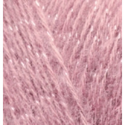 Пряжа Alize Angora Gold Simli 144 Темна пудра
