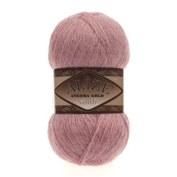 Пряжа Alize Angora Gold Simli 144 Темна пудра