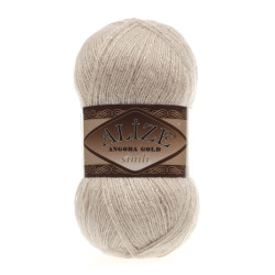 Пряжа Alize Angora Gold Simli 757 Бежевый