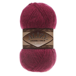 Пряжа Alize Angora Gold Simli 649 Рубин