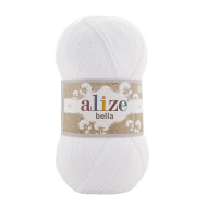 Пряжа Alize Bella 100 55-Білий