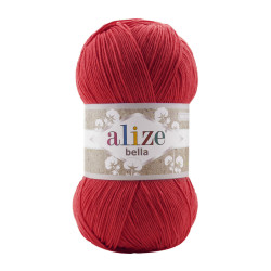 Пряжа Alize Bella 100 56-Червоний