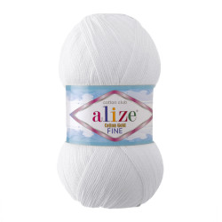 Пряжа Alize Cotton Gold Fine 55 Білий