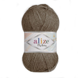 Пряжа Alize My Baby 239 Коричневий меланж