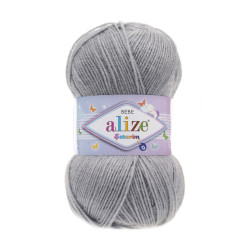 Пряжа Alize Sekerim Bebe 344 Сріблясто-сірий
