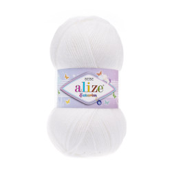 Пряжа Alize Sekerim Bebe 55 Білий