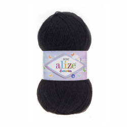 Пряжа Alize Sekerim Bebe 60 Чорний