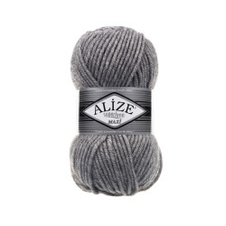 Пряжа Alize Superlana Maxi 21 Сірий Меланж