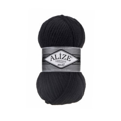Пряжа Alize Superlana Maxi 60 чорний