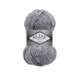 Пряжа Alize Superlana Maxi 801 сірий жаспе