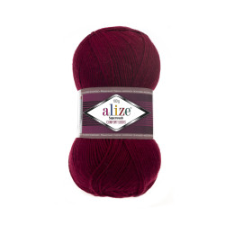 Пряжа Alize Superwash Comfort Socks 57 Бордовый