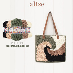 Пряжа Alize Puffy Fine 747 Гвоздика