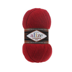 Пряжа Alize Lanagold Fine 56 Червоний