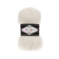 Пряжа Alize Mohair Classic 62 Світлі вершки