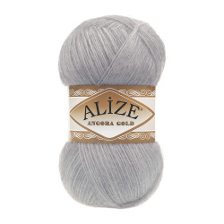 Пряжа Alize Angora Gold 614 Сірий меланж